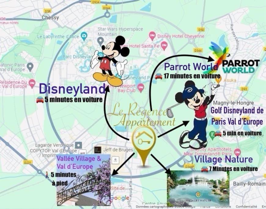 Le Regence, Terrasse, Serris Disney Exteriör bild